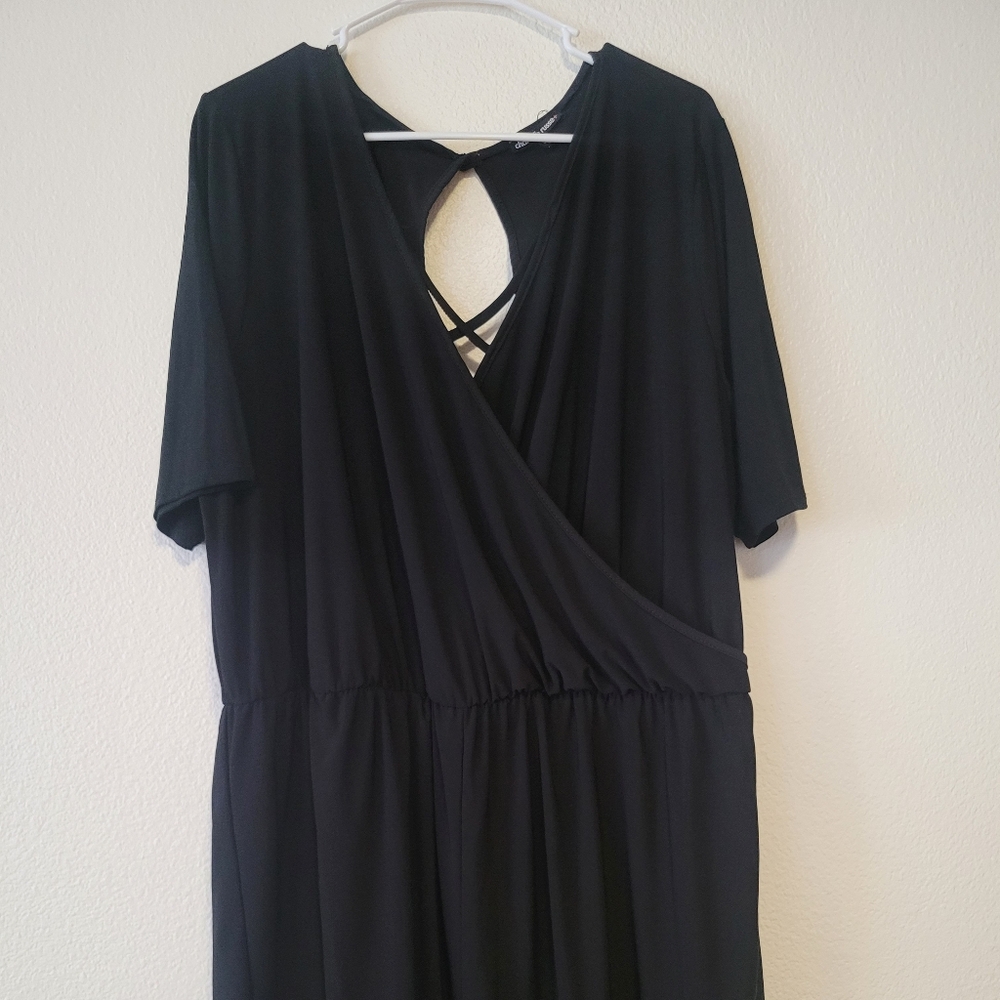 Charlotte Russe Black Backless Romper